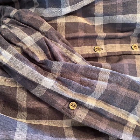 J. Jill bundle of 2 lined plaid shirts with roll tab sleeves - Picture 6 of 8